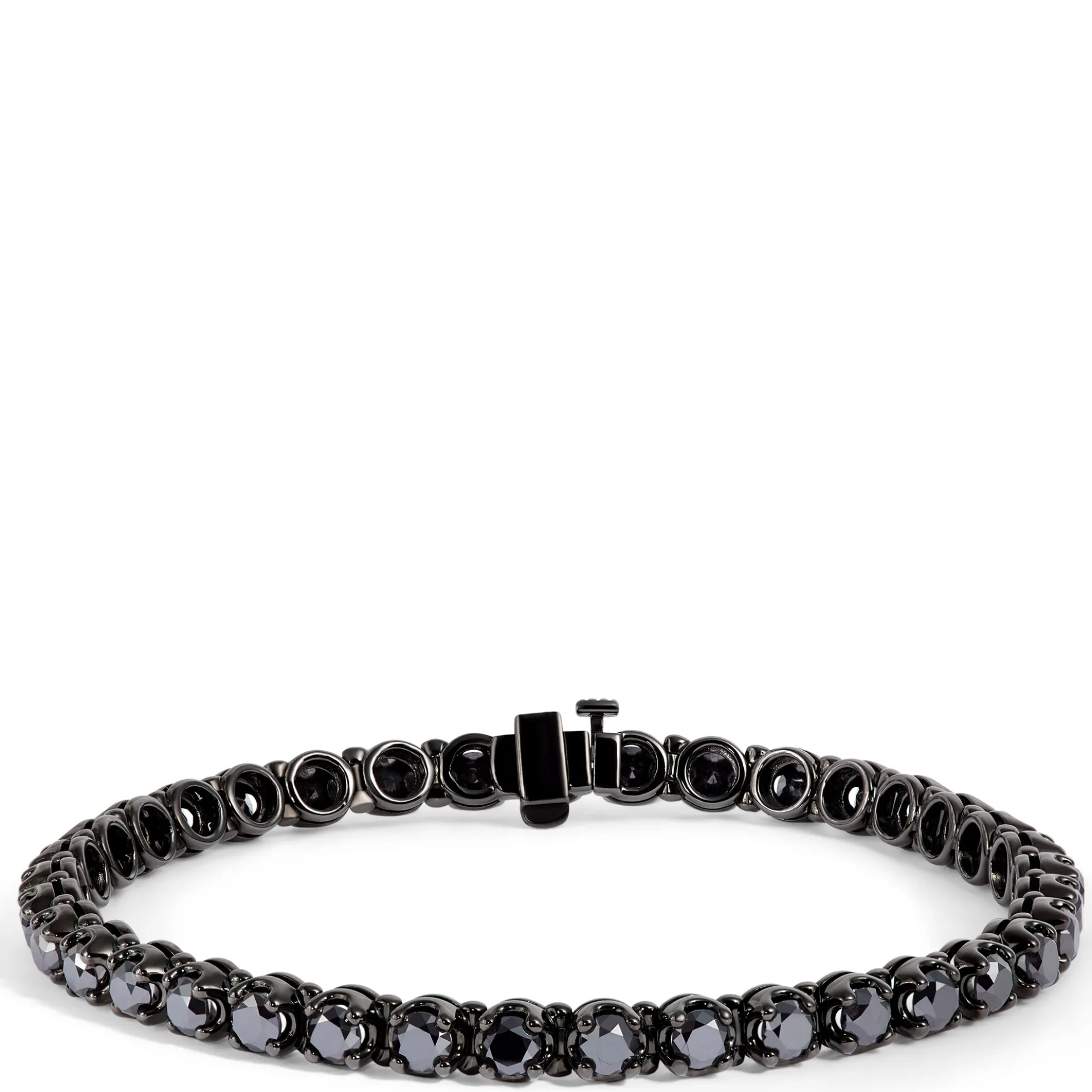 8.5-inch Black Diamond Bracelet, Black Rhodium