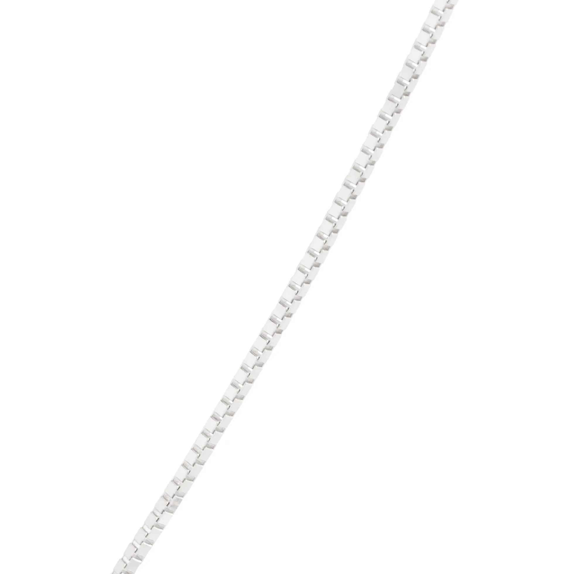 22-Inch Box Chain Necklace, 14K White Gold