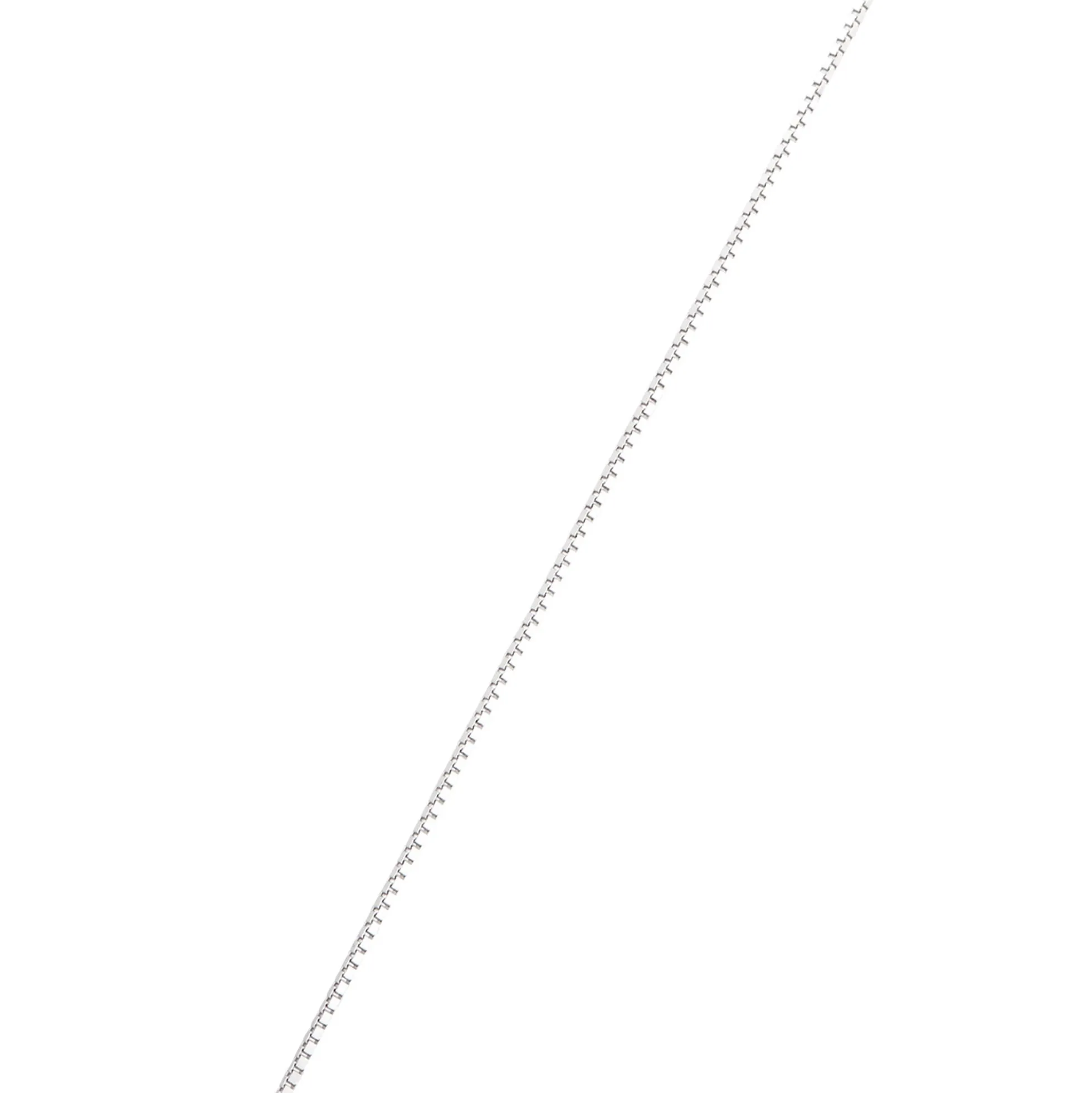 18-Inch Box Chain Necklace, 14K White Gold