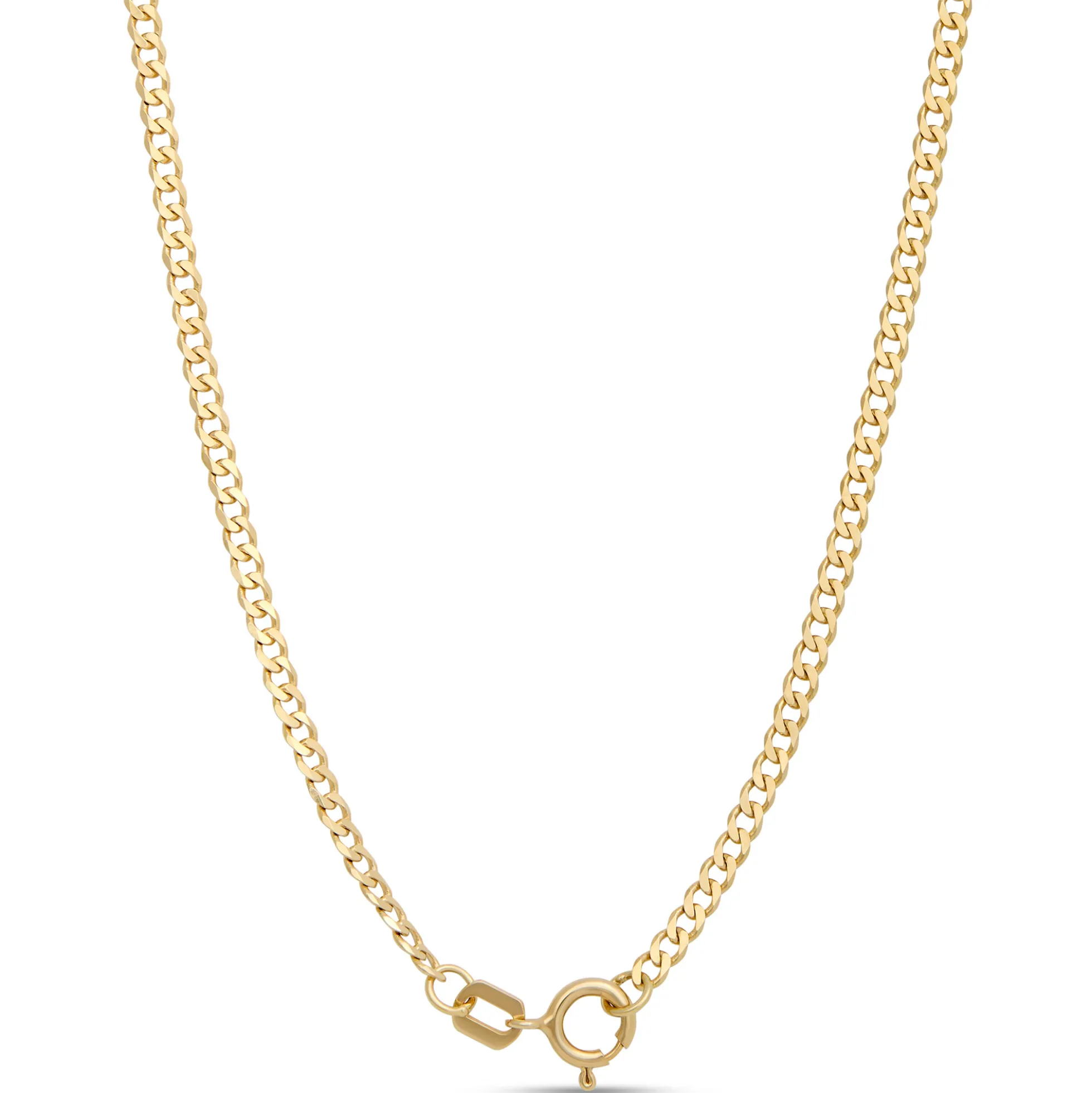 18-Inch Curb Link Necklace, 14k Yellow Gold