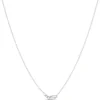 18-Inch Diamond Cut Bead Necklace, 14K White Gold