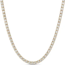 17-Inch Diamond Necklace, 14K Yellow Gold