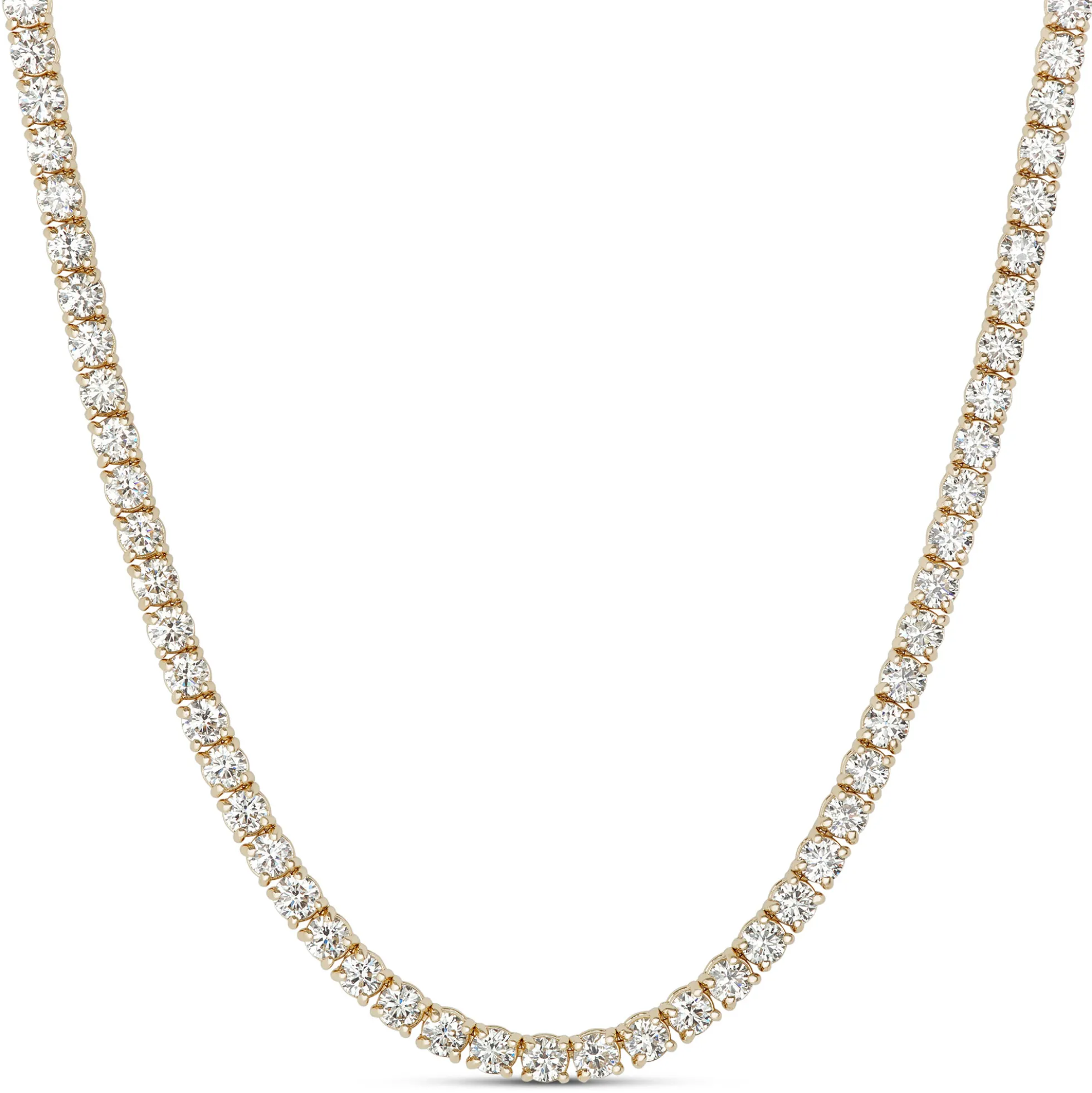 17-Inch Diamond Necklace, 14K Yellow Gold