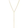 18-Inch Double Bar Gold Necklace, 14K Yellow Gold