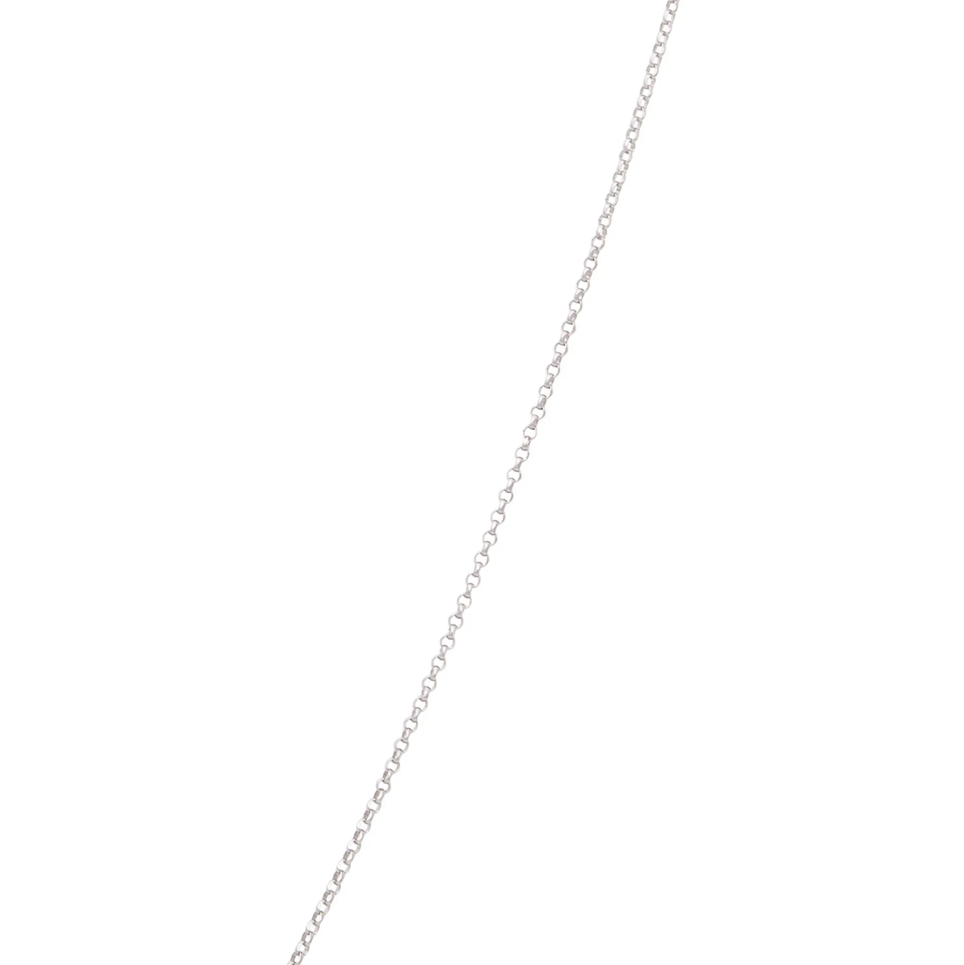 18-Inch Oval Emerald Station Necklace, 14K White Gold