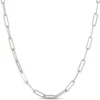 18-Inch Paperclip Chain, 14K White Gold