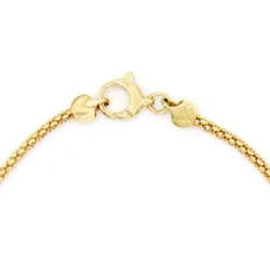18-Inch Popcorn Chain With Gold Bead Stations, 14K White and Yellow Gold