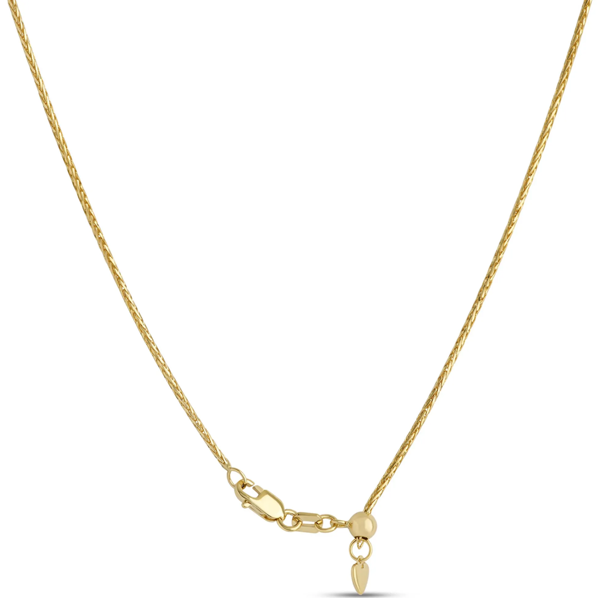 22-Inch Sliding Adjustable Gold Neck Chain, 14K Yellow Gold