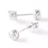 Invisible Bezel Classic Round Diamond Studs, ½ Carat, 14K White Gold