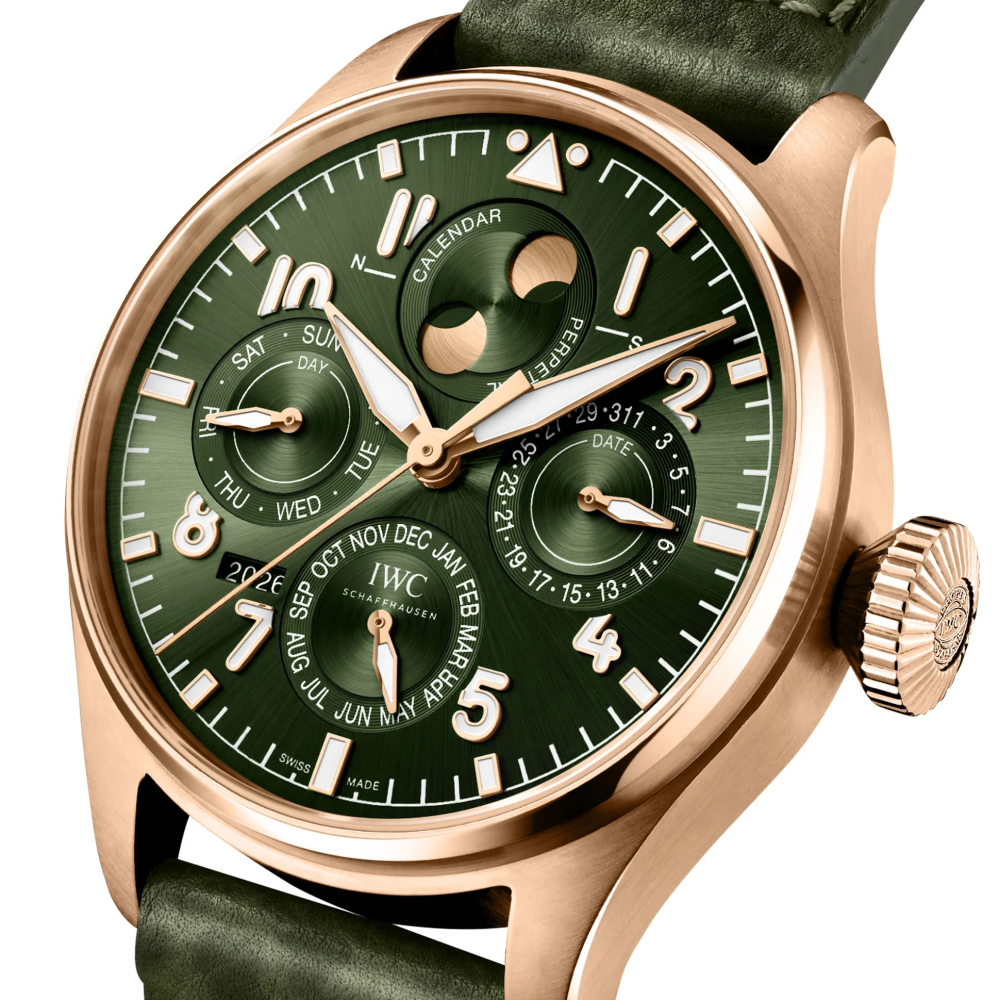 IWC Big Pilot's Perpetual Calendar ProSet Green Dial Watch, 42mm