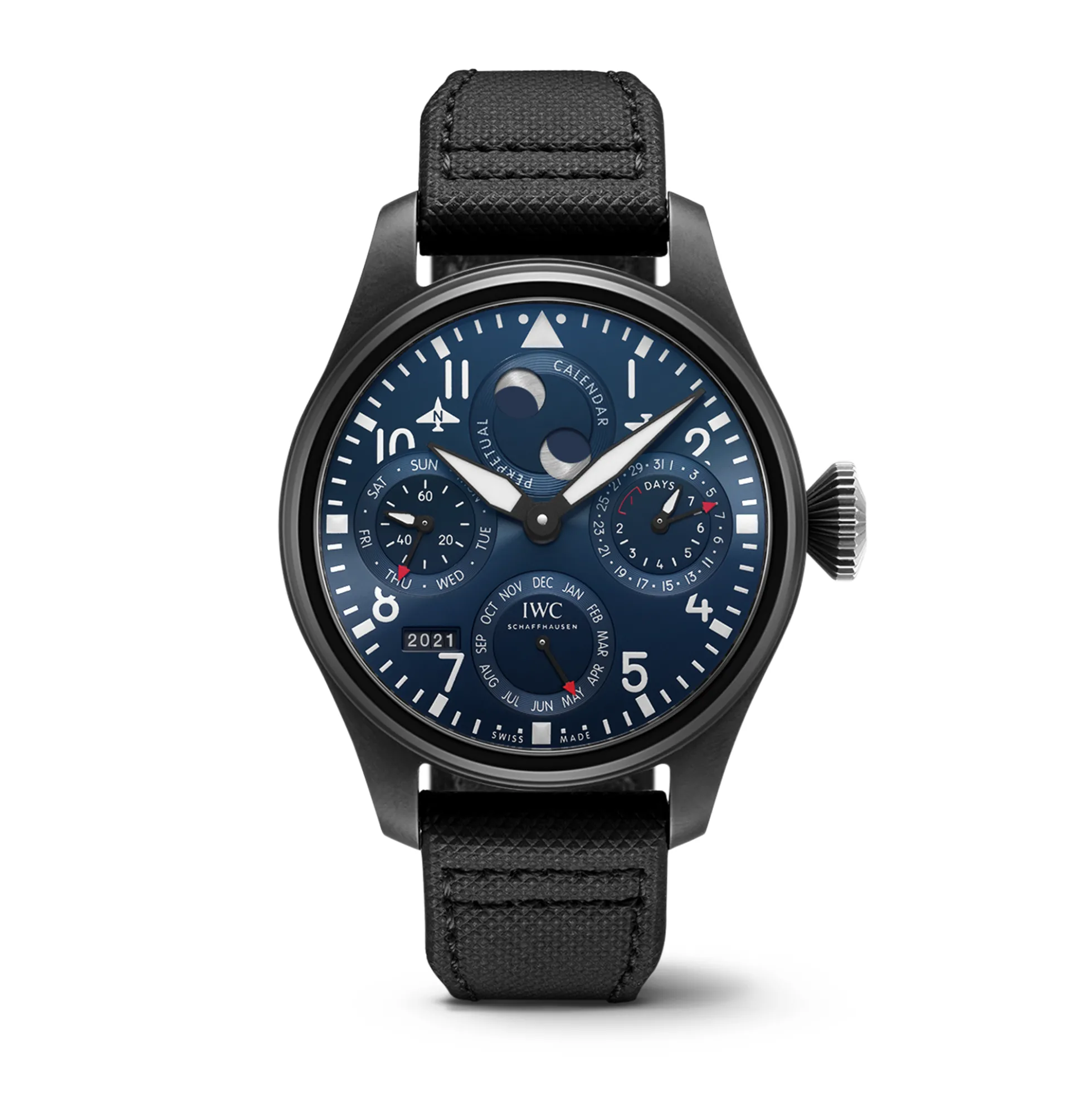 IWC Big Pilot’s Watch Perpetual Calendar Edition “Rodeo Drive” Blue Dial Watch, 46.5mm