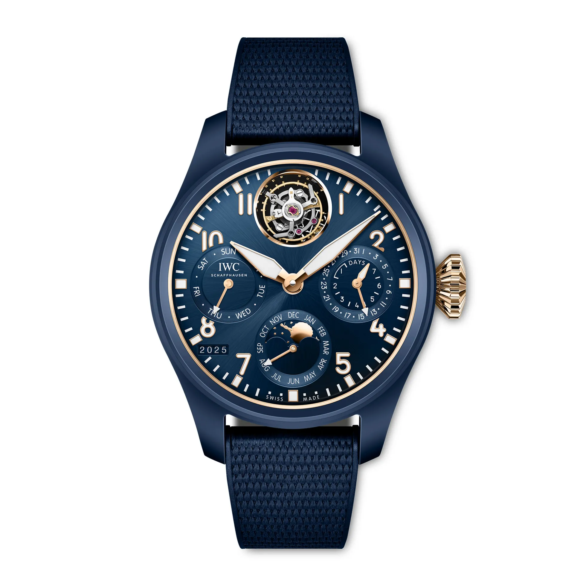IWC Big Pilot’s Watch Perpetual Calendar Tourbillon Le Petit Prince Blue Dial Watch, 46.5mm