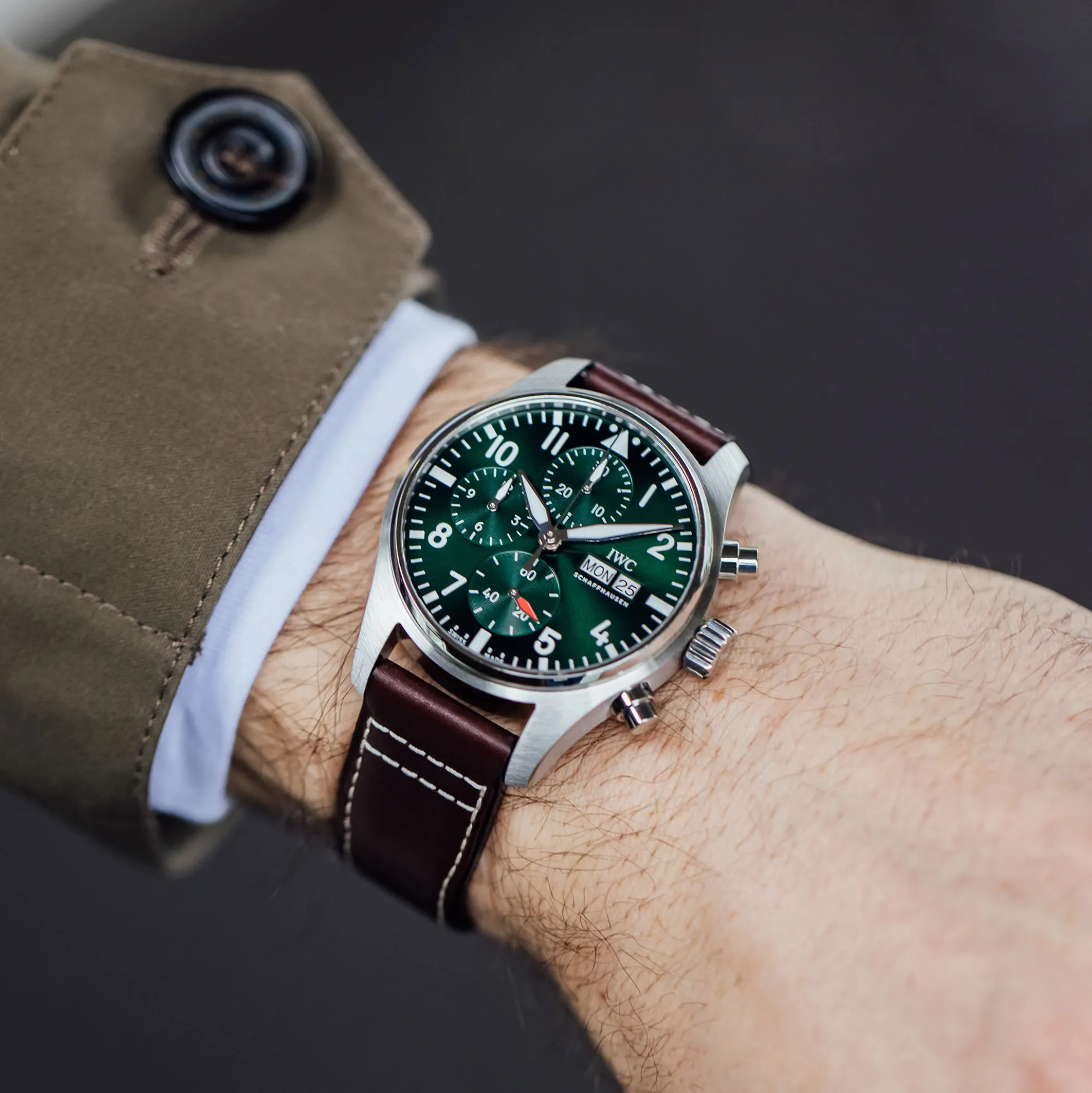 IWC Pilot’s Watch Chronograph 41 Green Dial Watch, 41mm