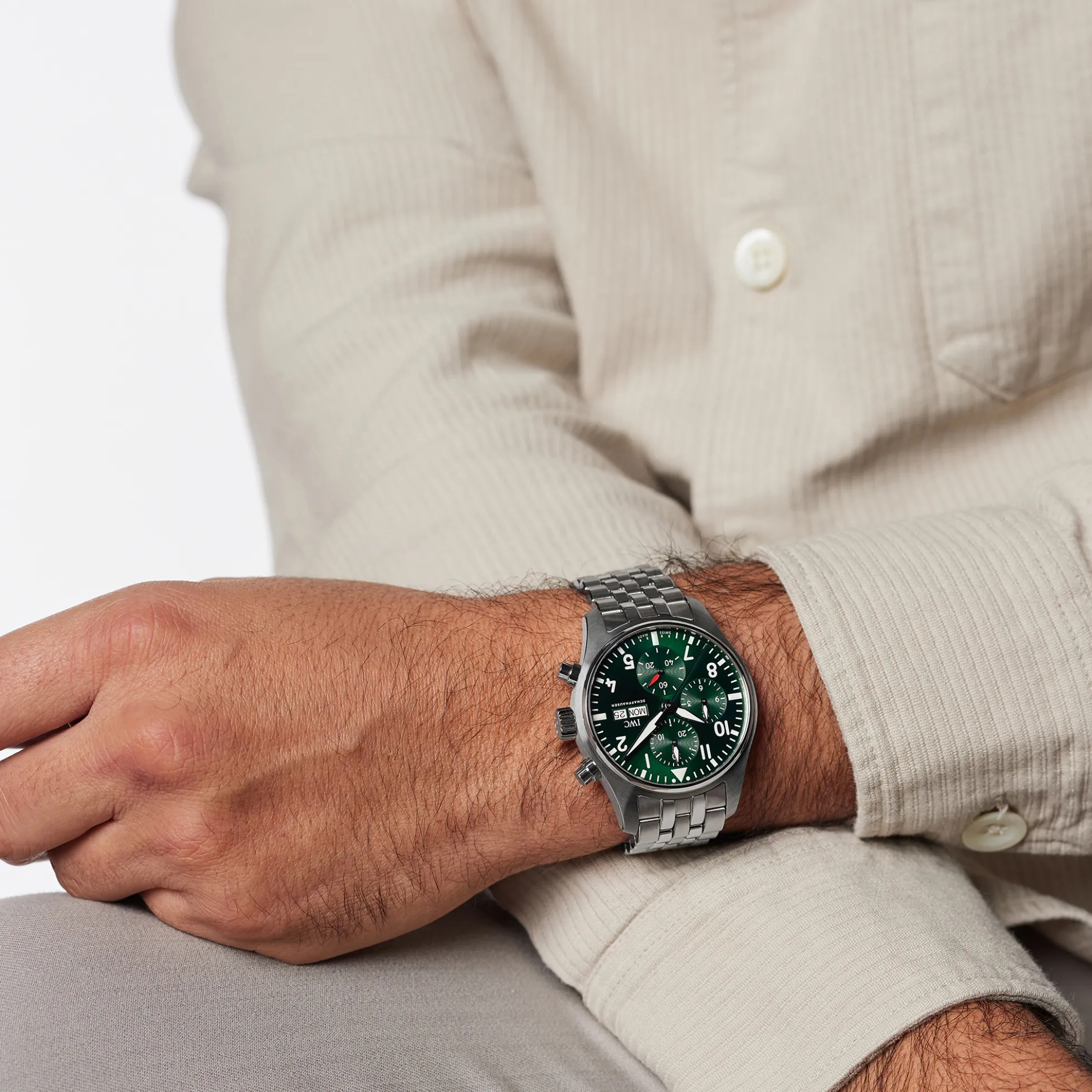 IWC Pilot's Watch Chronograph Green Dial Watch, 43mm