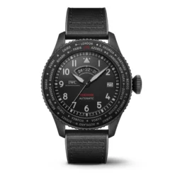 IWC Pilot's Watch Timezoner TOP GUN Ceratanium Black Dial Watch, 46mm