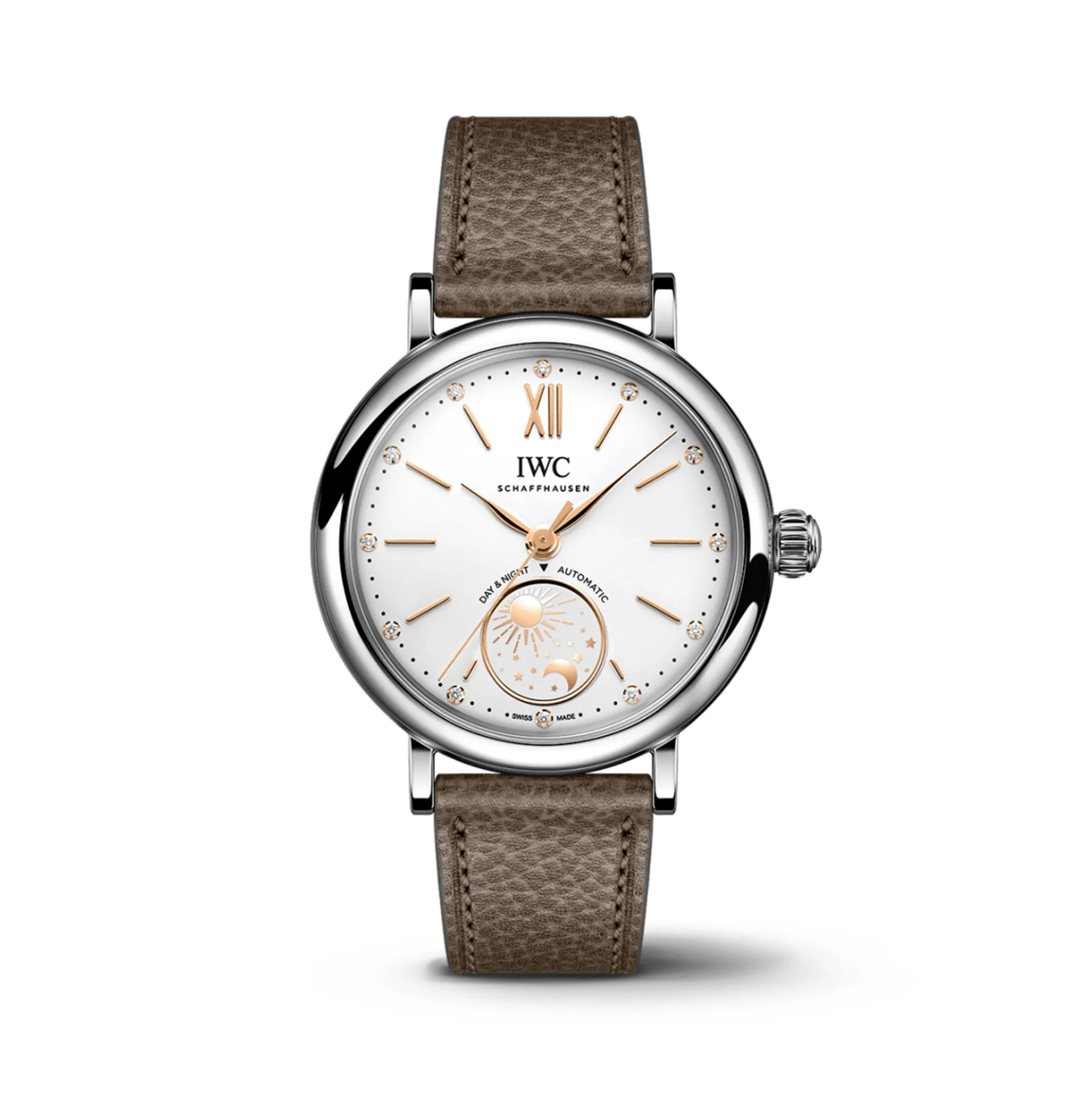 IWC Portofino Automatic Day & Night 34 Silver Dial Watch, 34mm