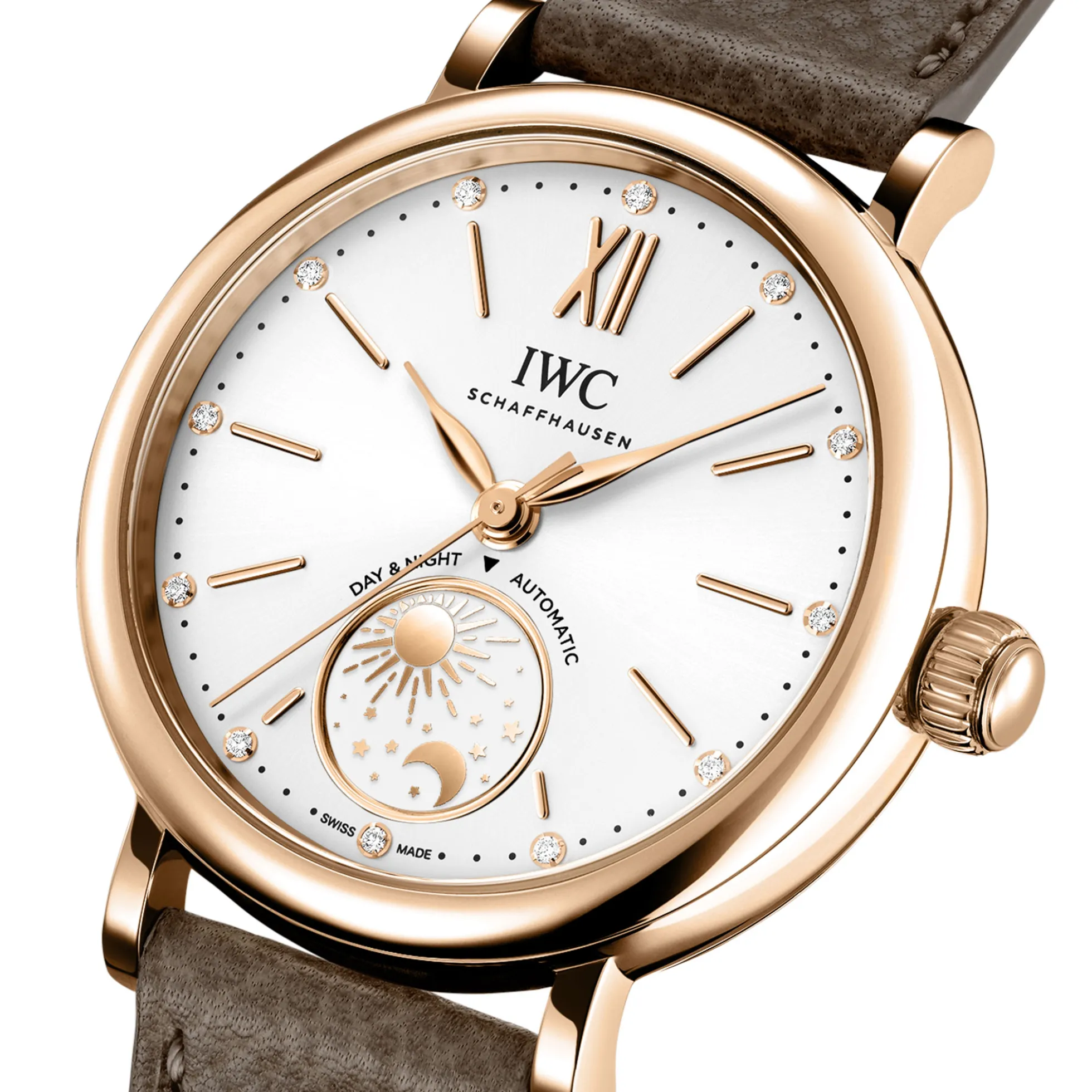 IWC Portofino Automatic Day & Night 34 Silver Dial Watch, 34mm
