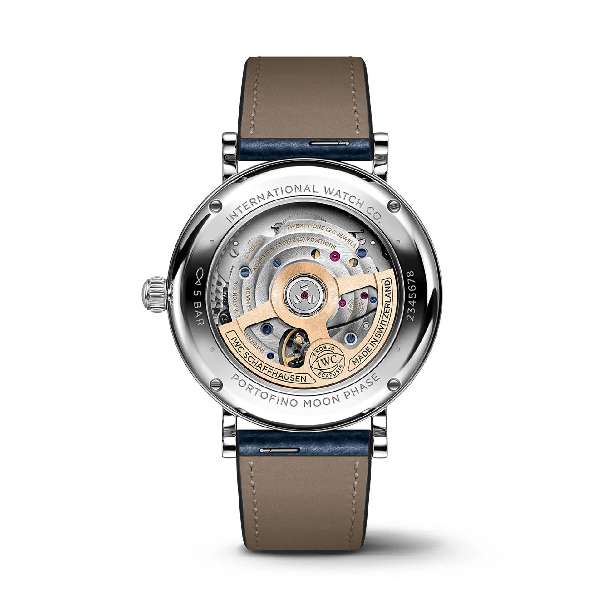 IWC Portofino Automatic Moon Phase 37 Silver Dial Watch, 37.1mm