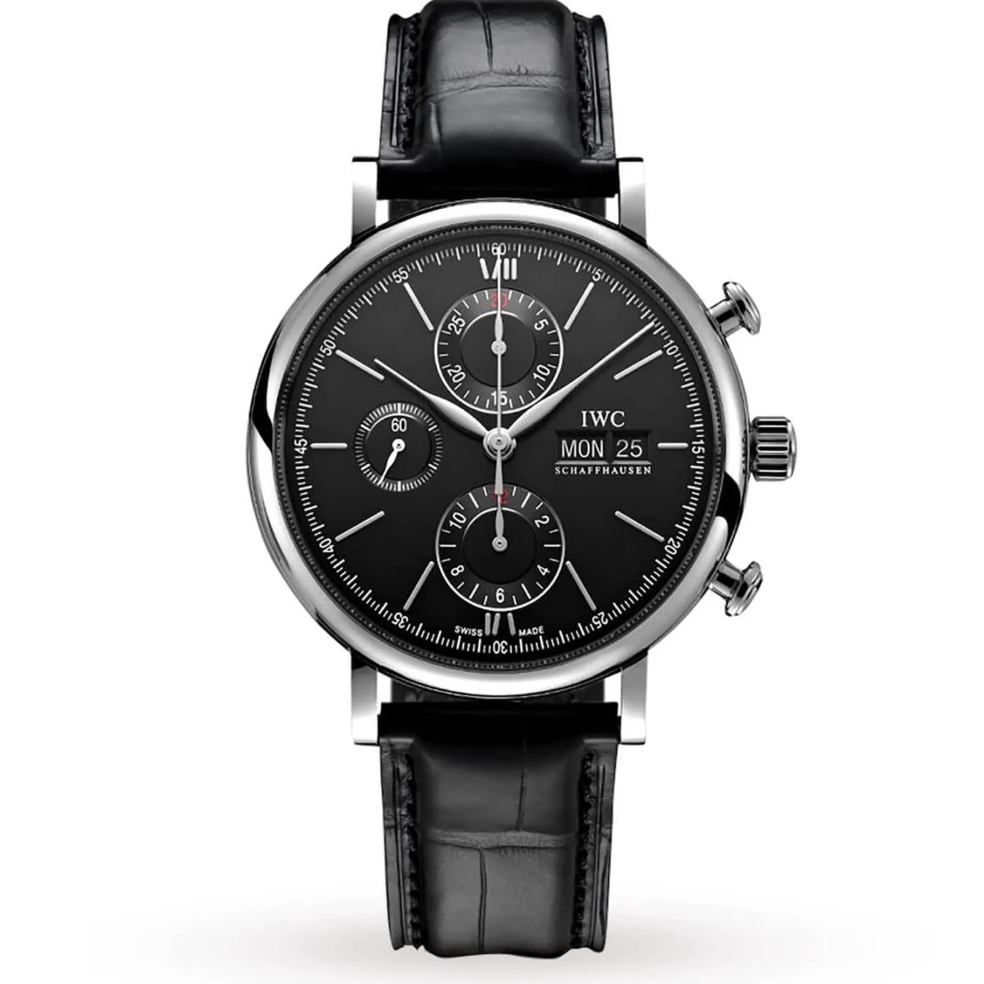 IWC Portofino Chronograph Black Dial Watch, 42mm