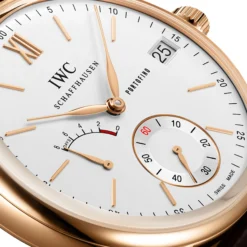 IWC Portofino Hand-Wound Eight Days Silver Dial Watch, 45mm