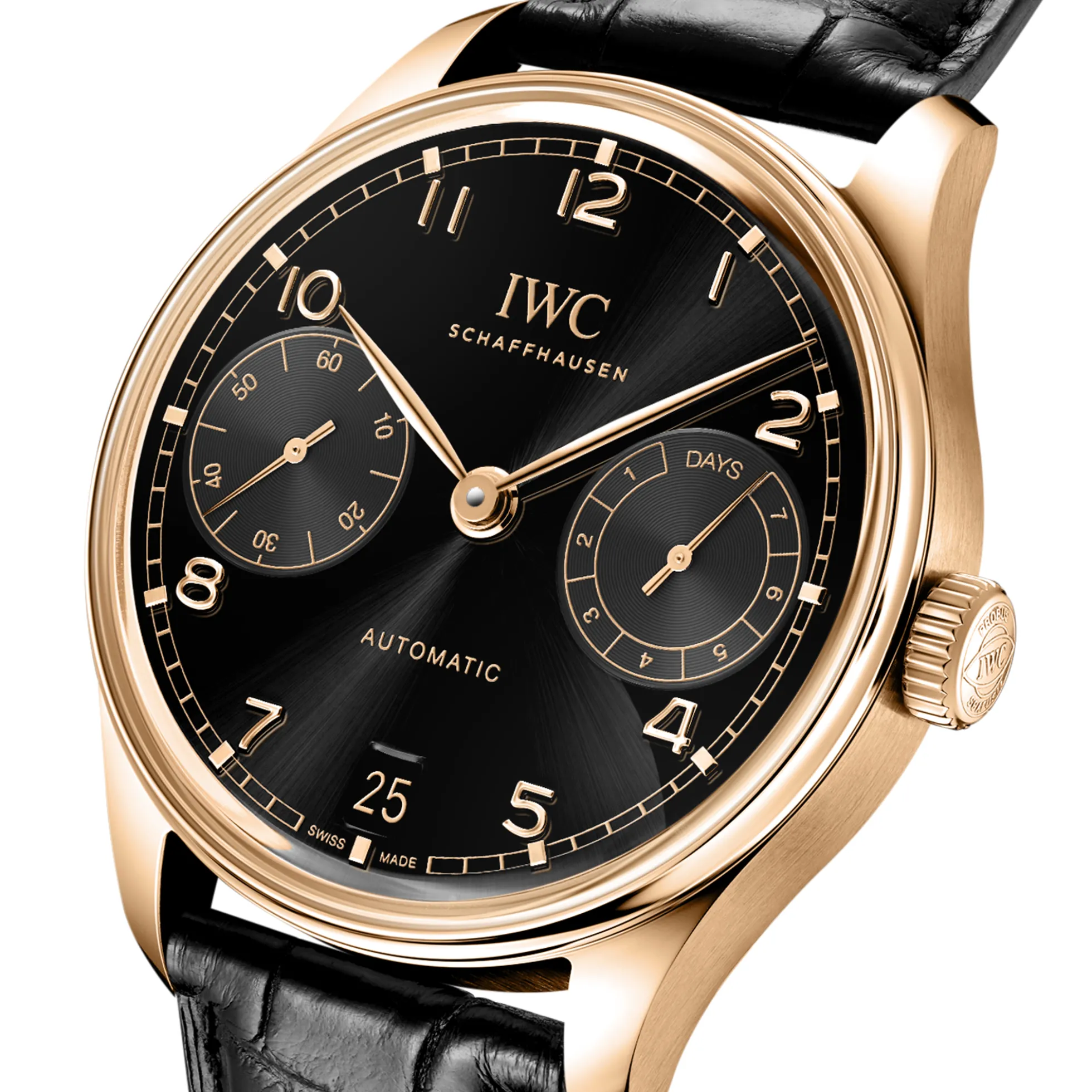 IWC Portugieser Automatic 42 Black Dial Watch, 42.4mm