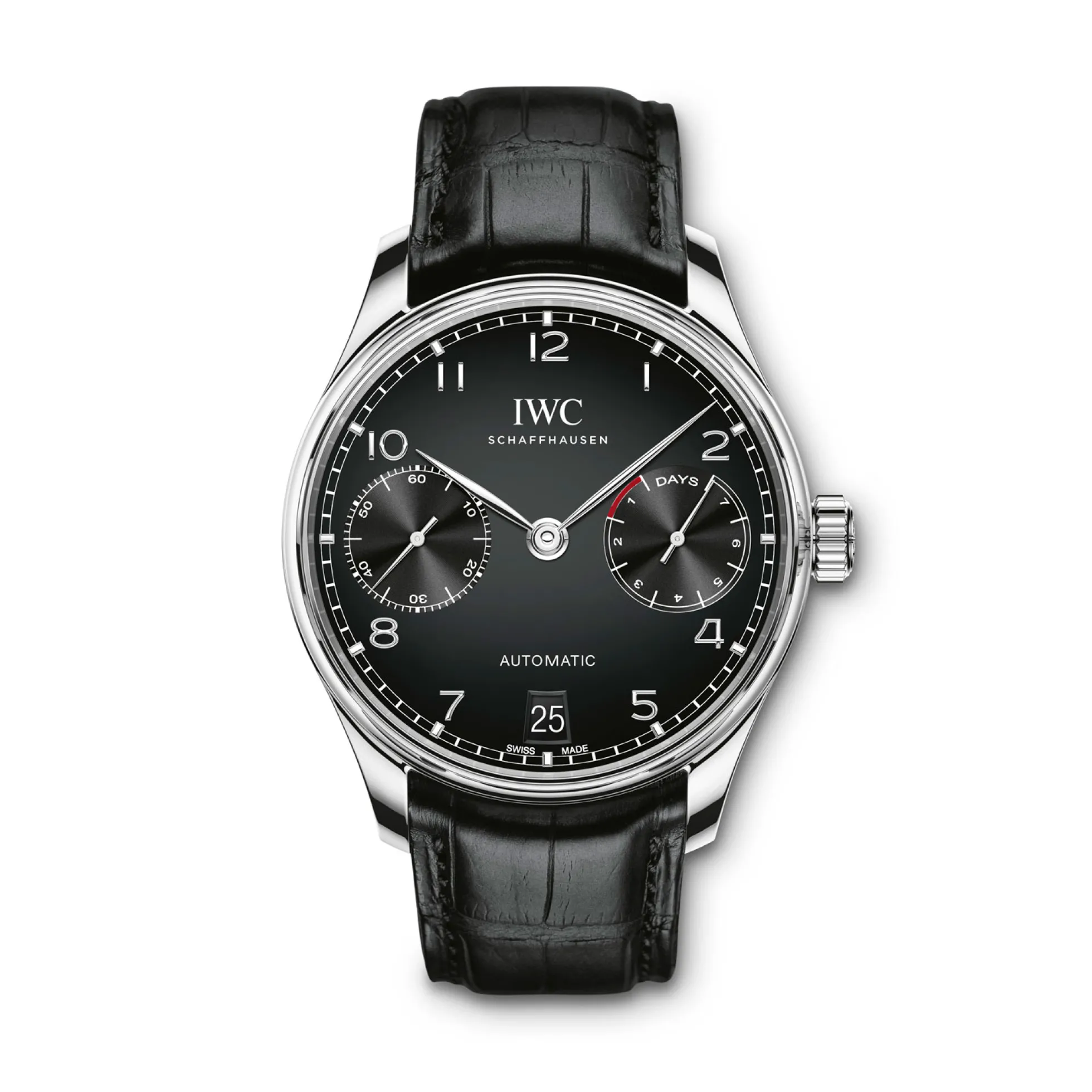 IWC Portugieser Automatic Black Dial Watch, 43.2mm