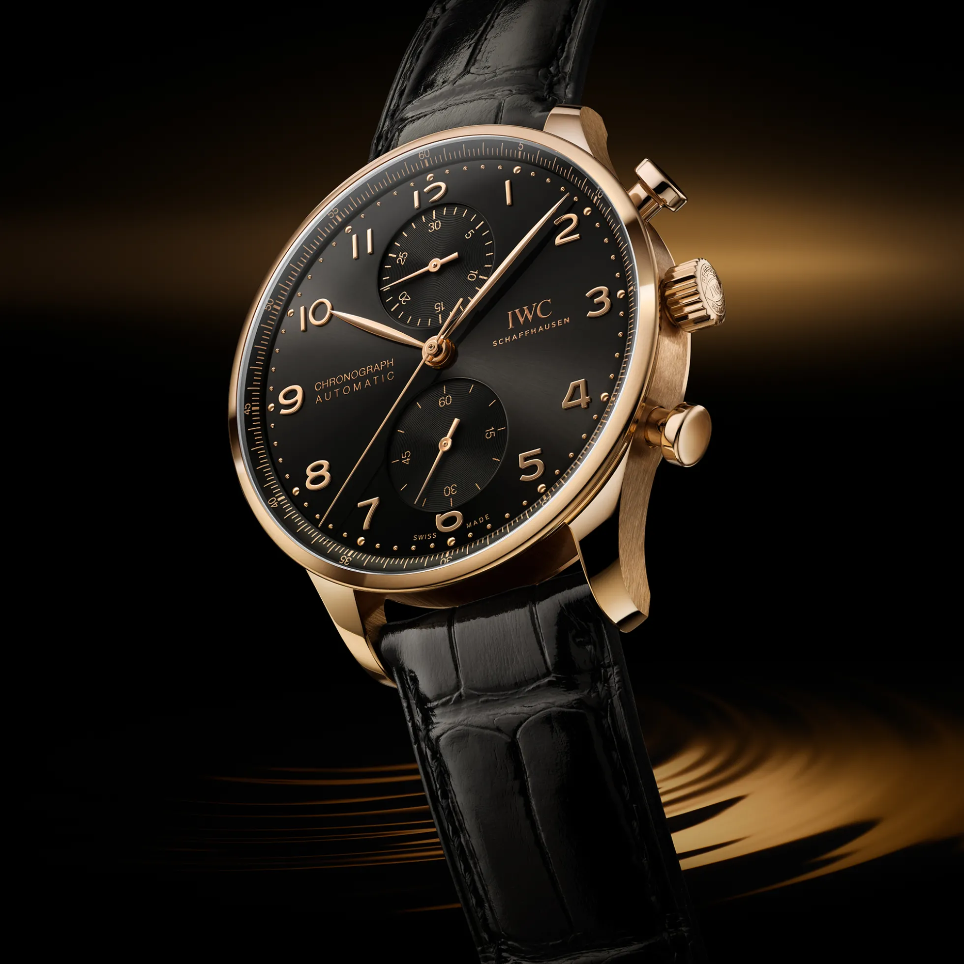 IWC Portugieser Chronograph Black Dial Watch, 41mm