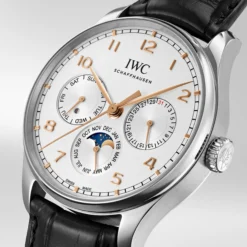 IWC Portugieser Perpetual Calendar 42 Silver Dial Watch, 42.4mm