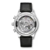 IWC Portugieser Silver Dial Gold Detailed Chronograph Watch, 41mm
