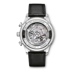 IWC Portugieser Silver Dial Gold Detailed Chronograph Watch, 41mm