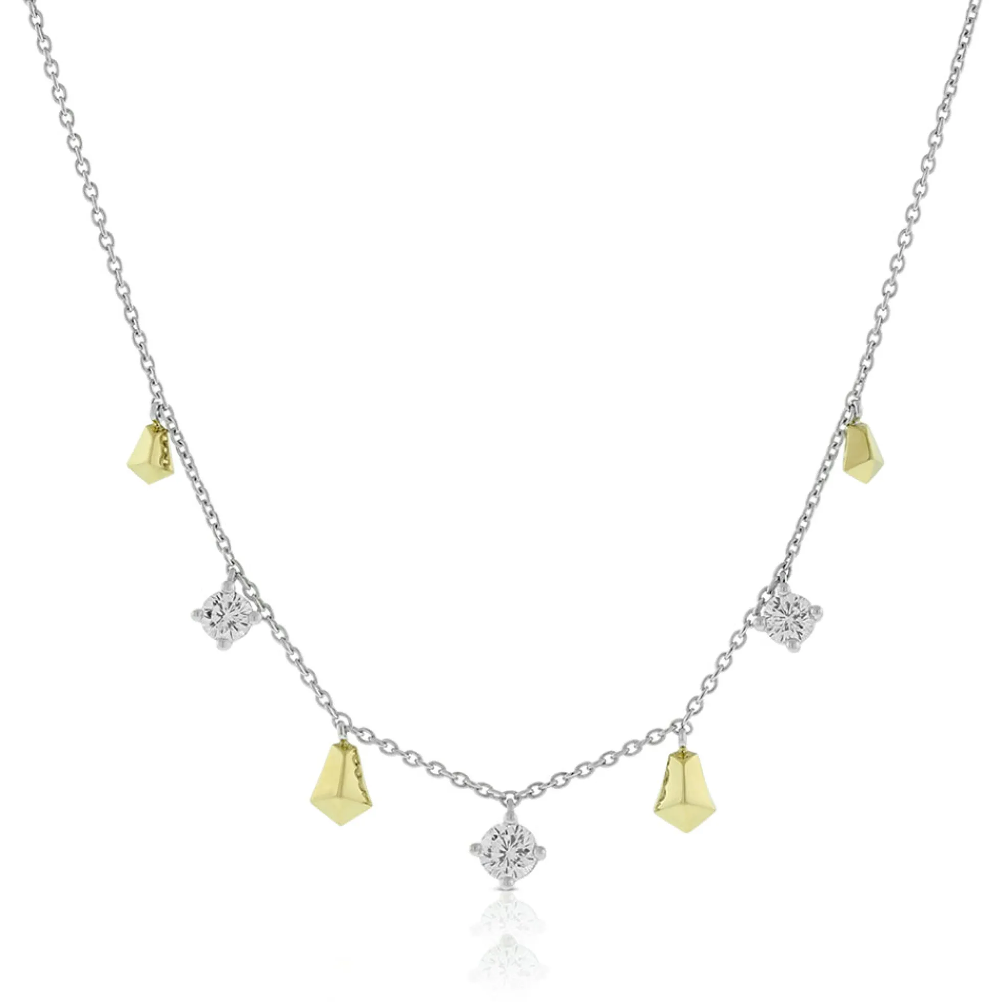 Jade Trau for Ben Bridge Signature Diamond Station Necklace 18K