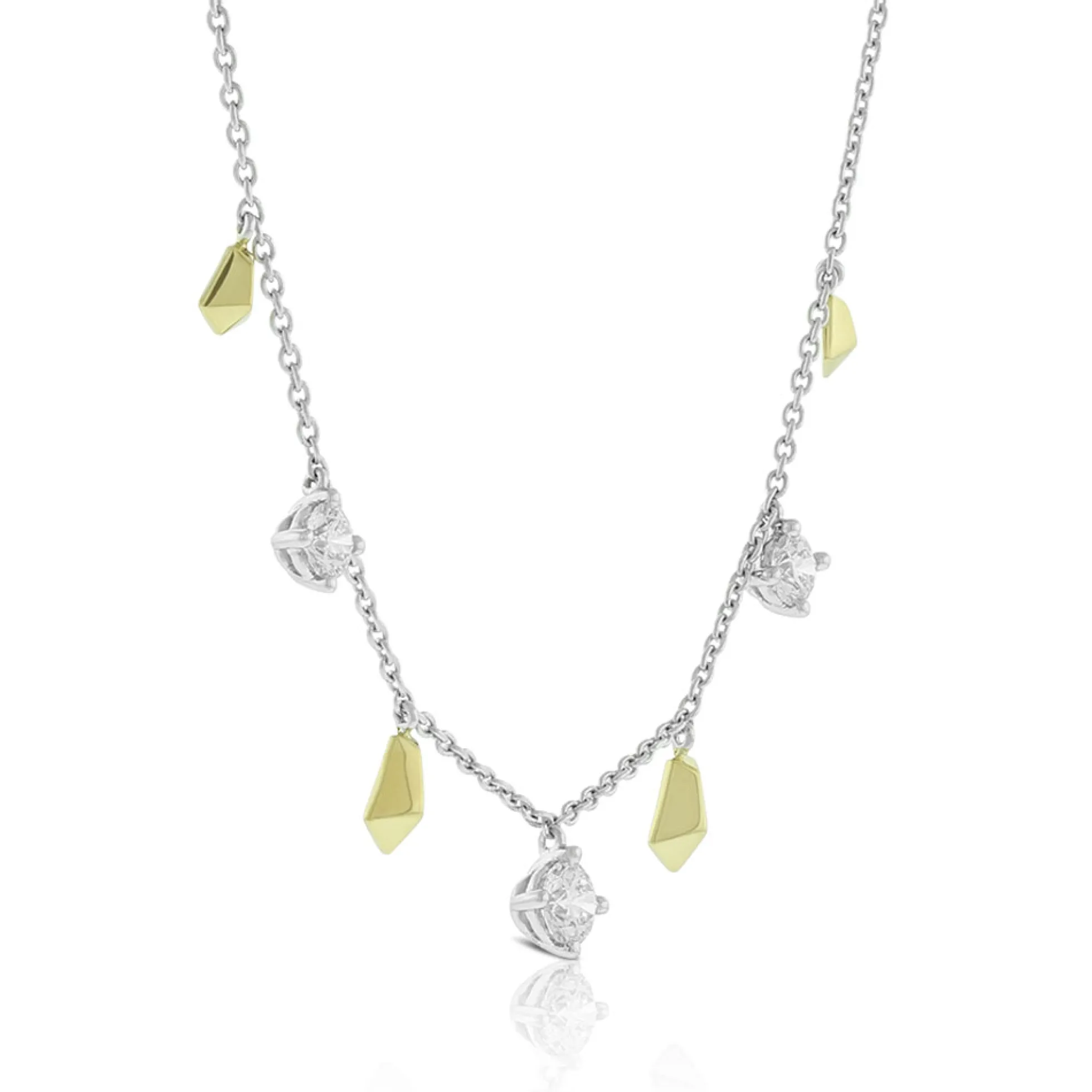 Jade Trau for Ben Bridge Signature Diamond Station Necklace 18K
