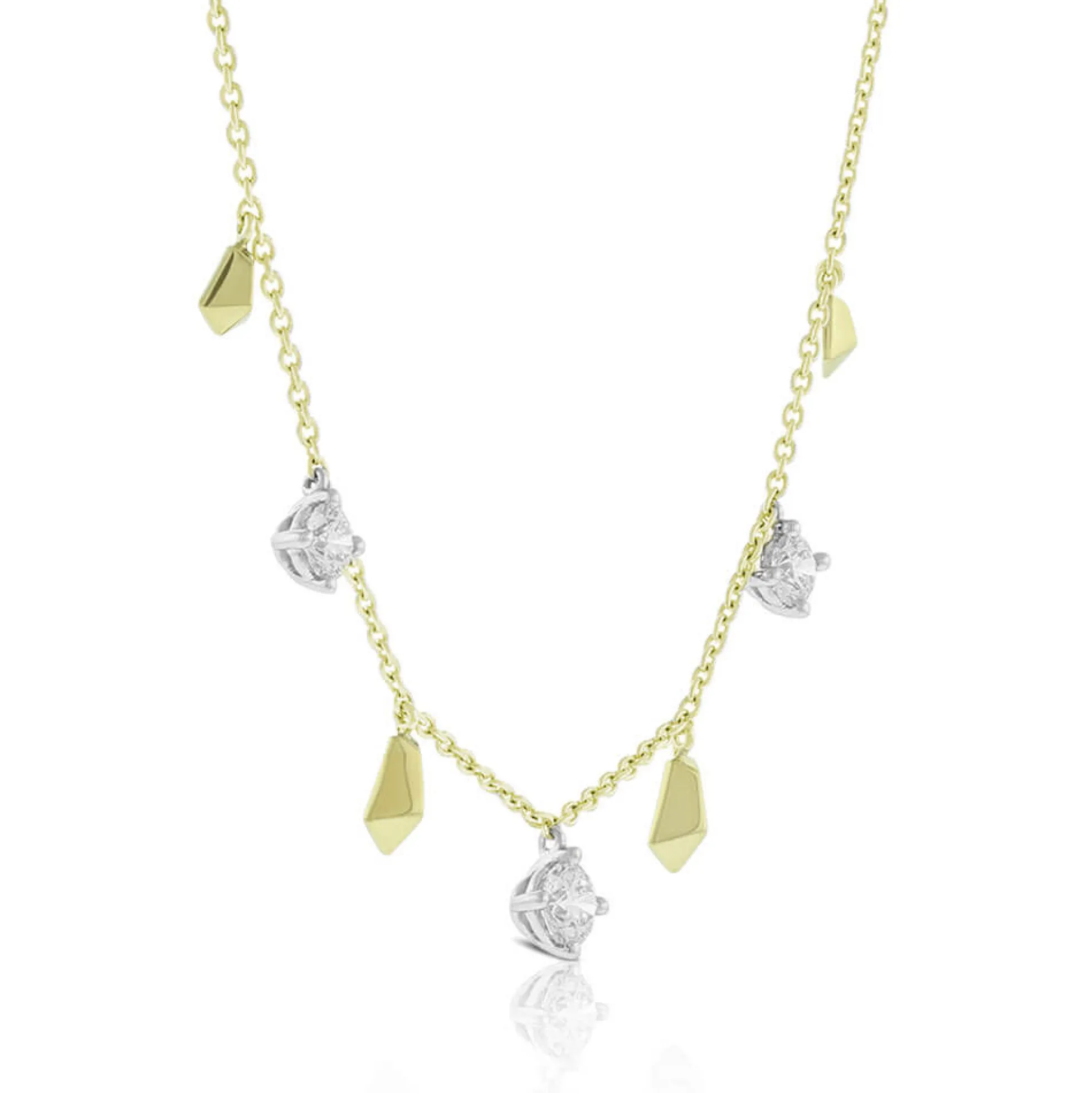 Jade Trau for Ben Bridge Signature Diamond Station Necklace 18K
