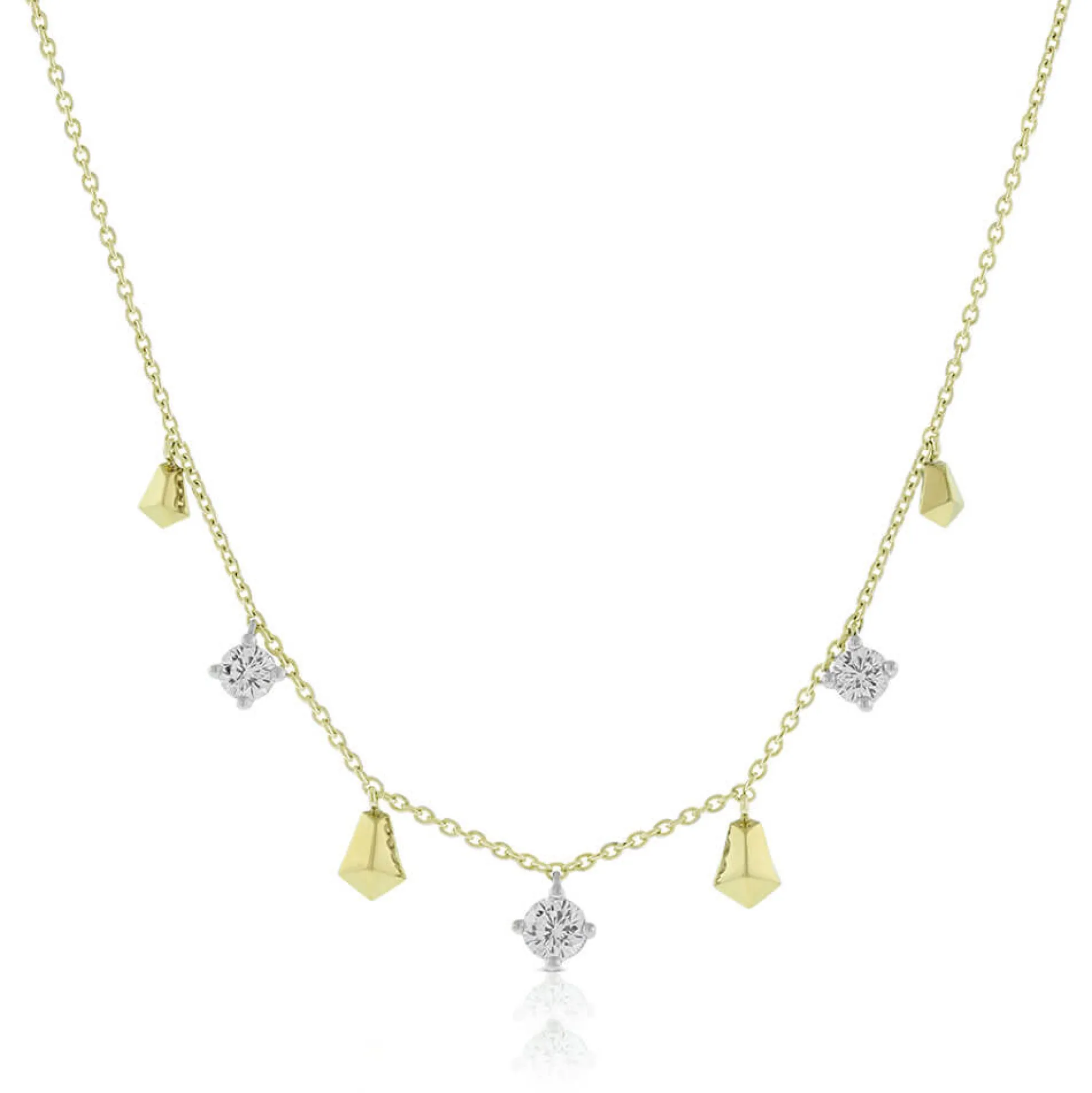 Jade Trau for Ben Bridge Signature Diamond Station Necklace 18K