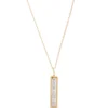 Linear Frame Diamond Pendant, 14k Two-Tone