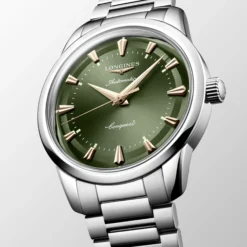 Longines Conquest Heritage Green Dial Watch, 40mm