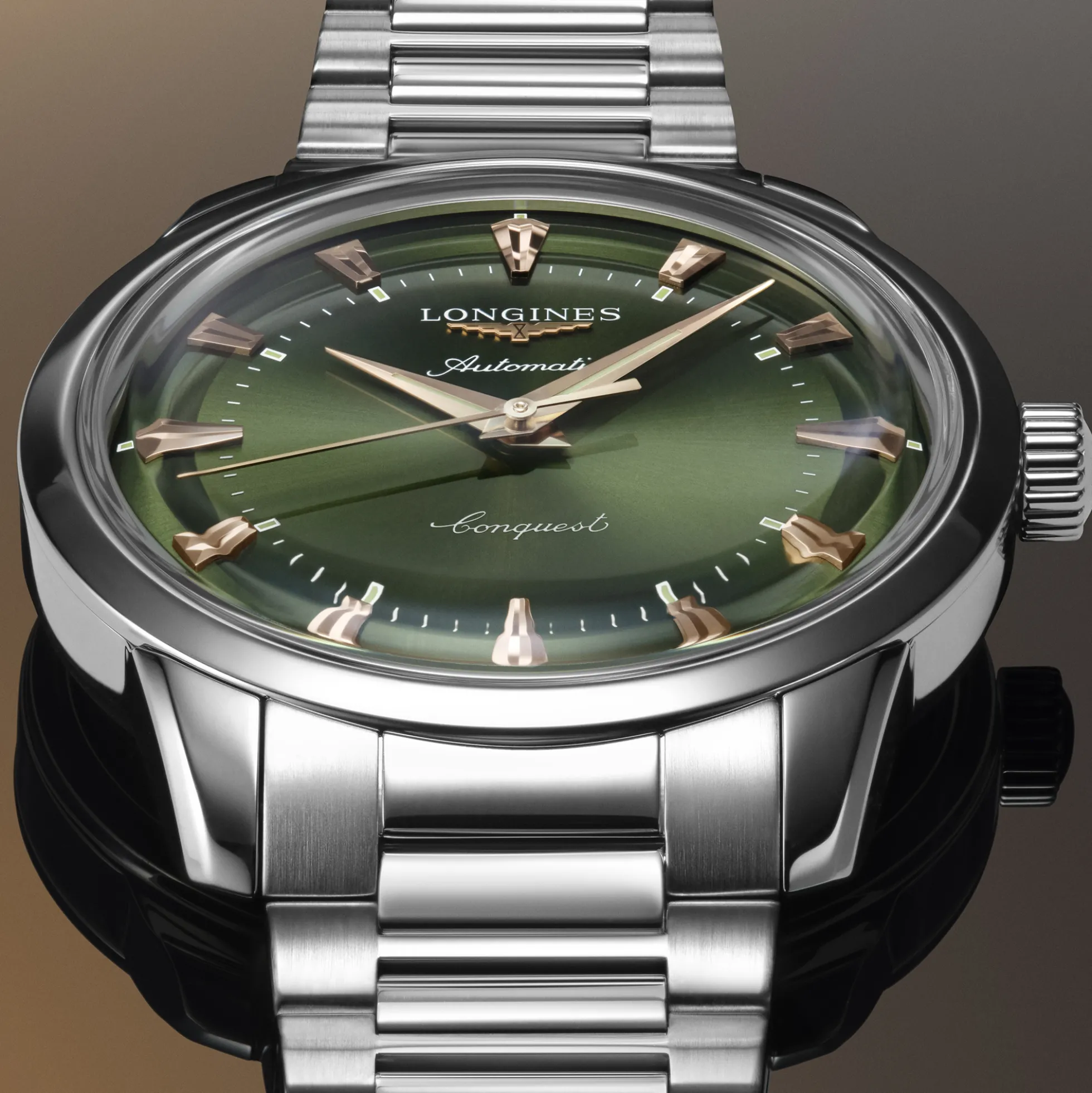 Longines Conquest Heritage Green Dial Watch, 40mm