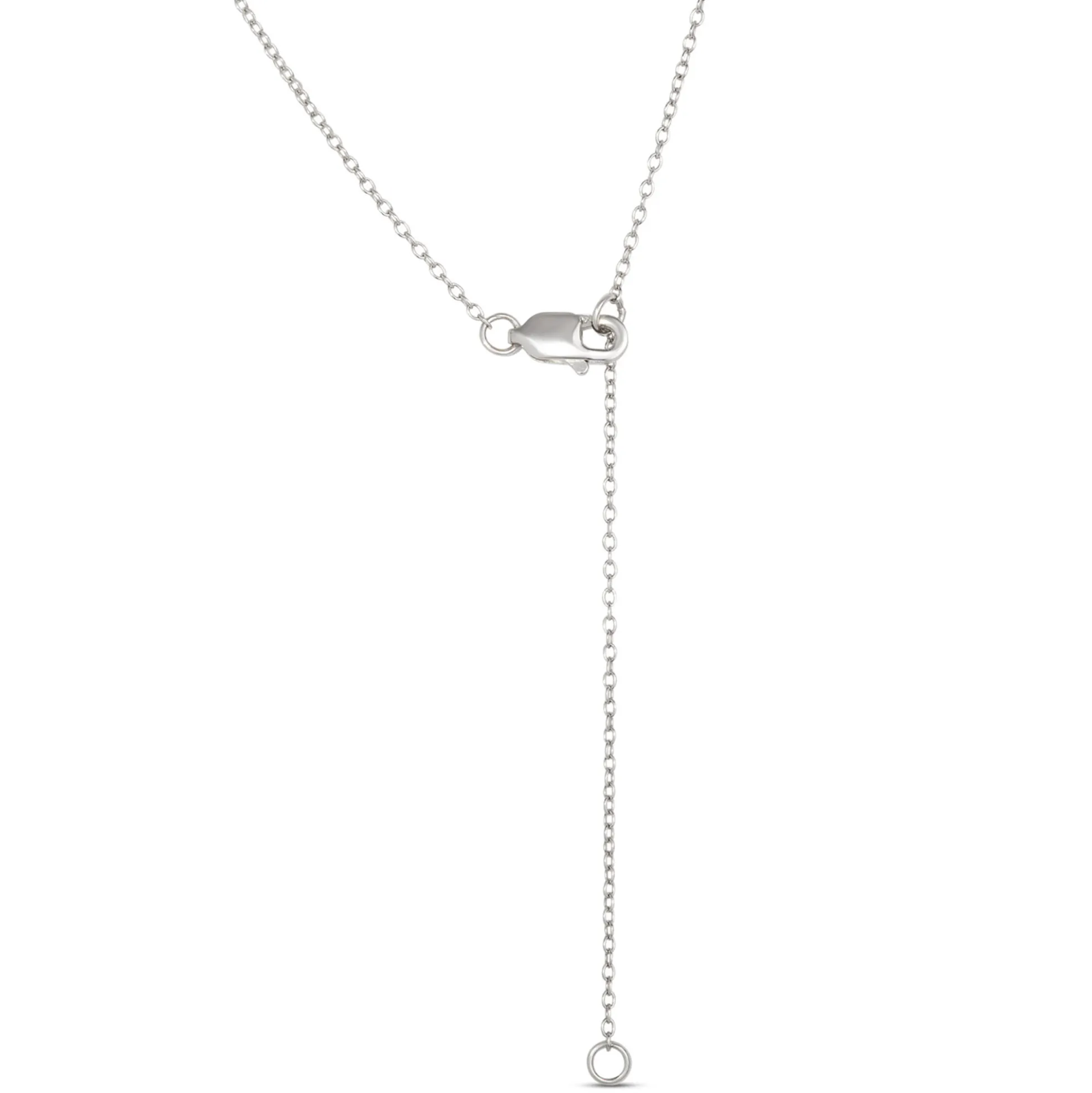 Marquise Diamond Cross Necklace, 2 Total Carat Weight, 14K White Gold