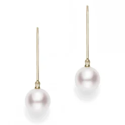 Mikimoto Akoya Cultured Drop Pearl Earrings, 7mm, 18K