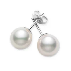 Mikimoto Akoya Cultured Pearl Earrings 8mm, AA, 18K