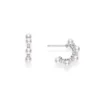 Mikimoto Akoya Cultured Pearl & Diamond Bubbles 3.5mm Hoop Earrings 18K