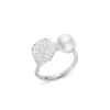 Mikimoto Akoya Cultured Pearl Ring in 18K White Gold with Diamond