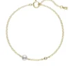 Mikimoto Akoya Cultured Pearl & Diamond Station Bracelet 18K