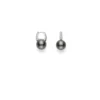 Mikimoto Black South Sea Cultured Pearl Earrings in 18K White Gold with Diamond
