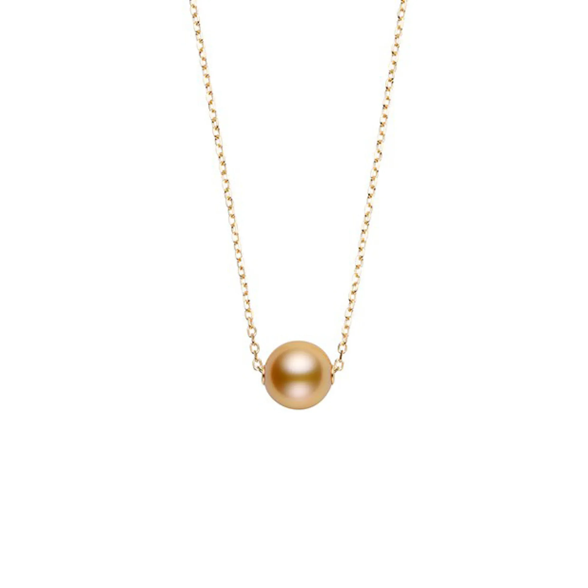 Mikimoto Golden South Sea Cultured Pearl Necklace 18K
