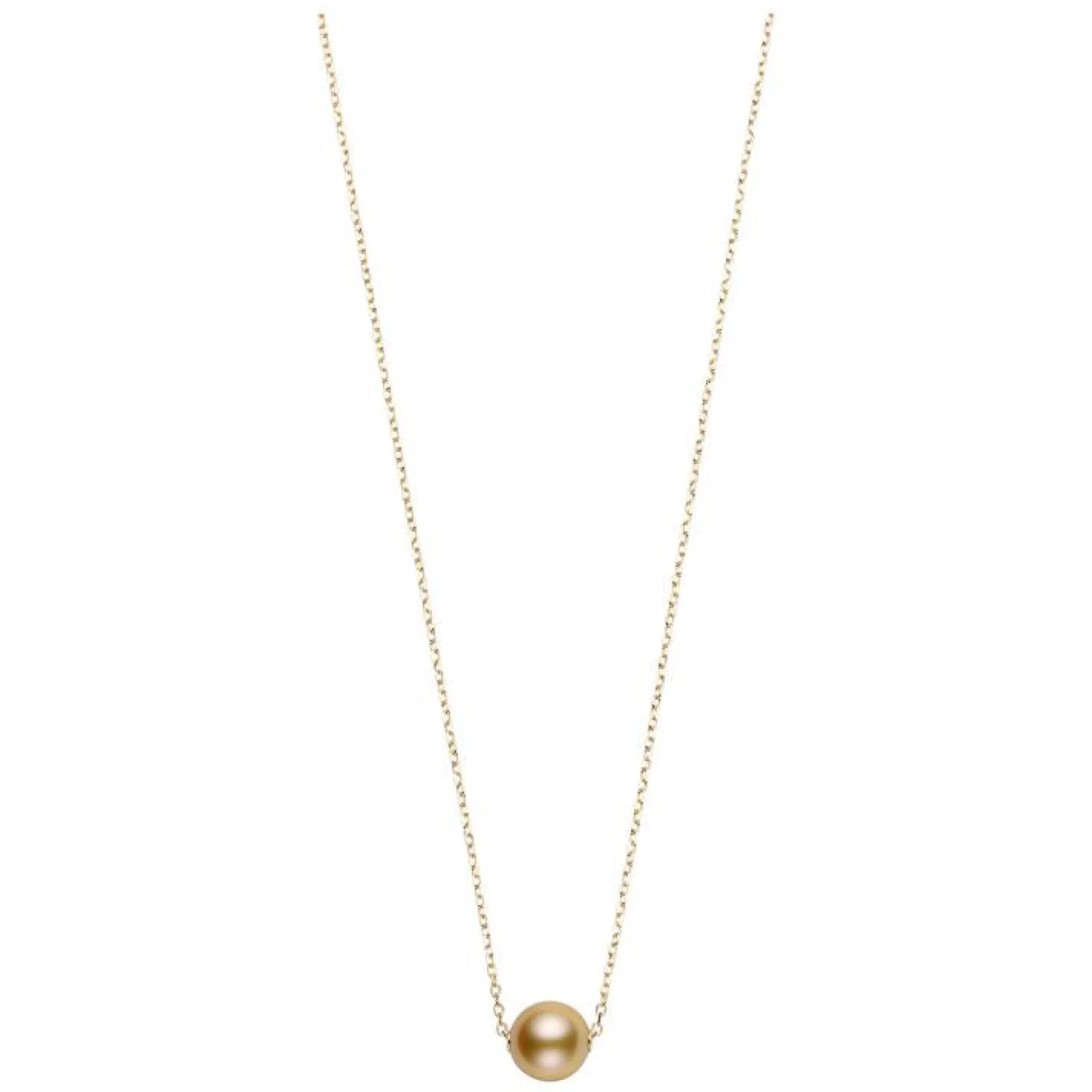 Mikimoto Golden South Sea Cultured Pearl Necklace 18K
