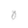 Mikimoto White South Sea Cultured Pearl Ring in 18K White Gold with Diamond