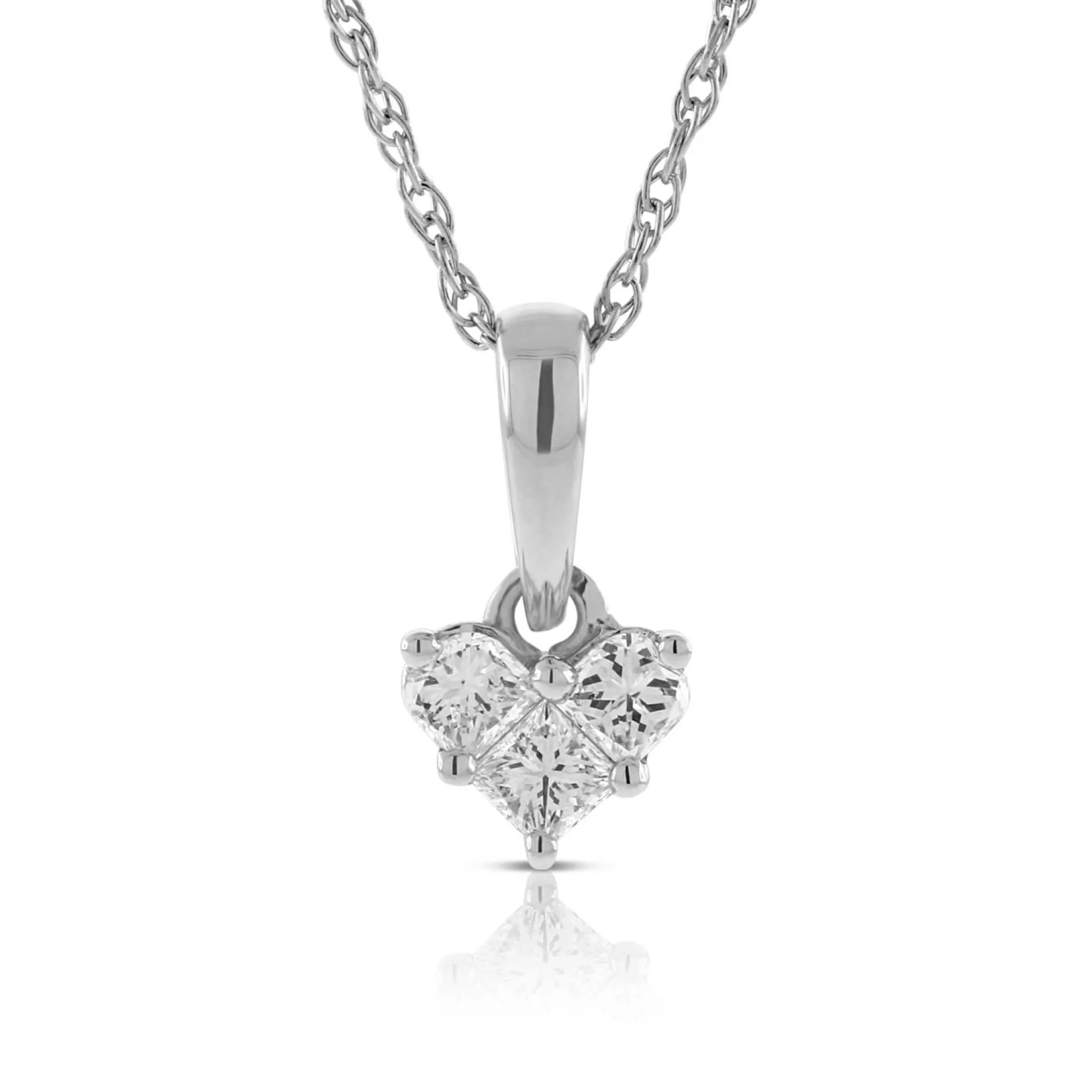 Mini Heart Diamond Pendant 14K