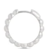 14MM Beaded Hoop Earrings, Sterling Silver