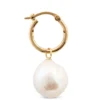 12MM Cultured Baroque Freshwater Pearl Hoop Earrings, 14K Yellow Gold